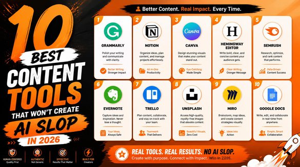 10 Best Content Tools That Won't Create AI Slop in 2026_orange theme and background.jpg