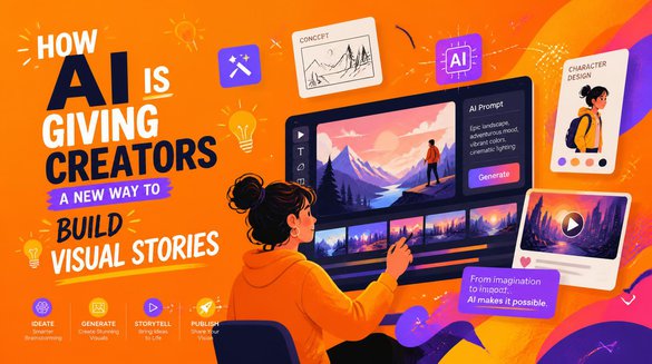 How AI Is Giving Creators a New Way to Build Visual Stories_orange baackground and theme.jpg