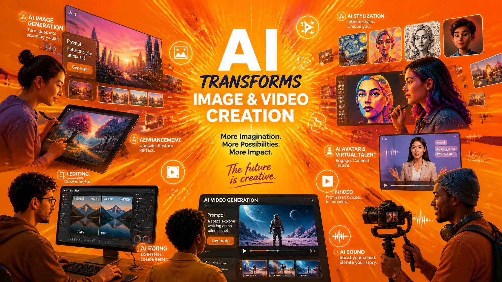 How Are AI Tools Changing the Way Creators Make Images and Videos__orange backgroudn and theme.jpg
