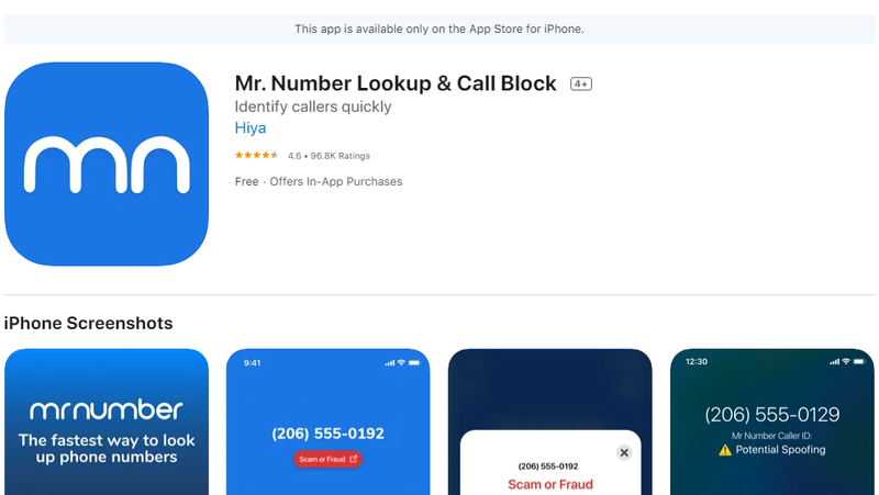 Mr number lookup and call block.PNG