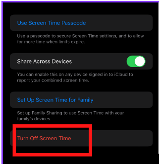 How To Turn Off Screen Time Without Password?